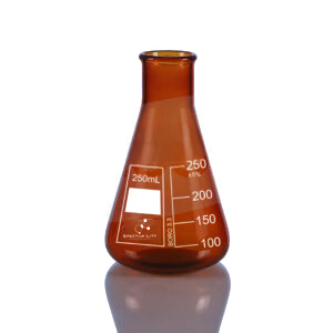 Flask Erlenmeyer Amber Narrow Mouth